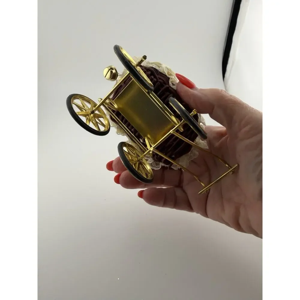 Vintage Kurt S Adler 1985 Mini Baby Carriage Christmas Ornament 5